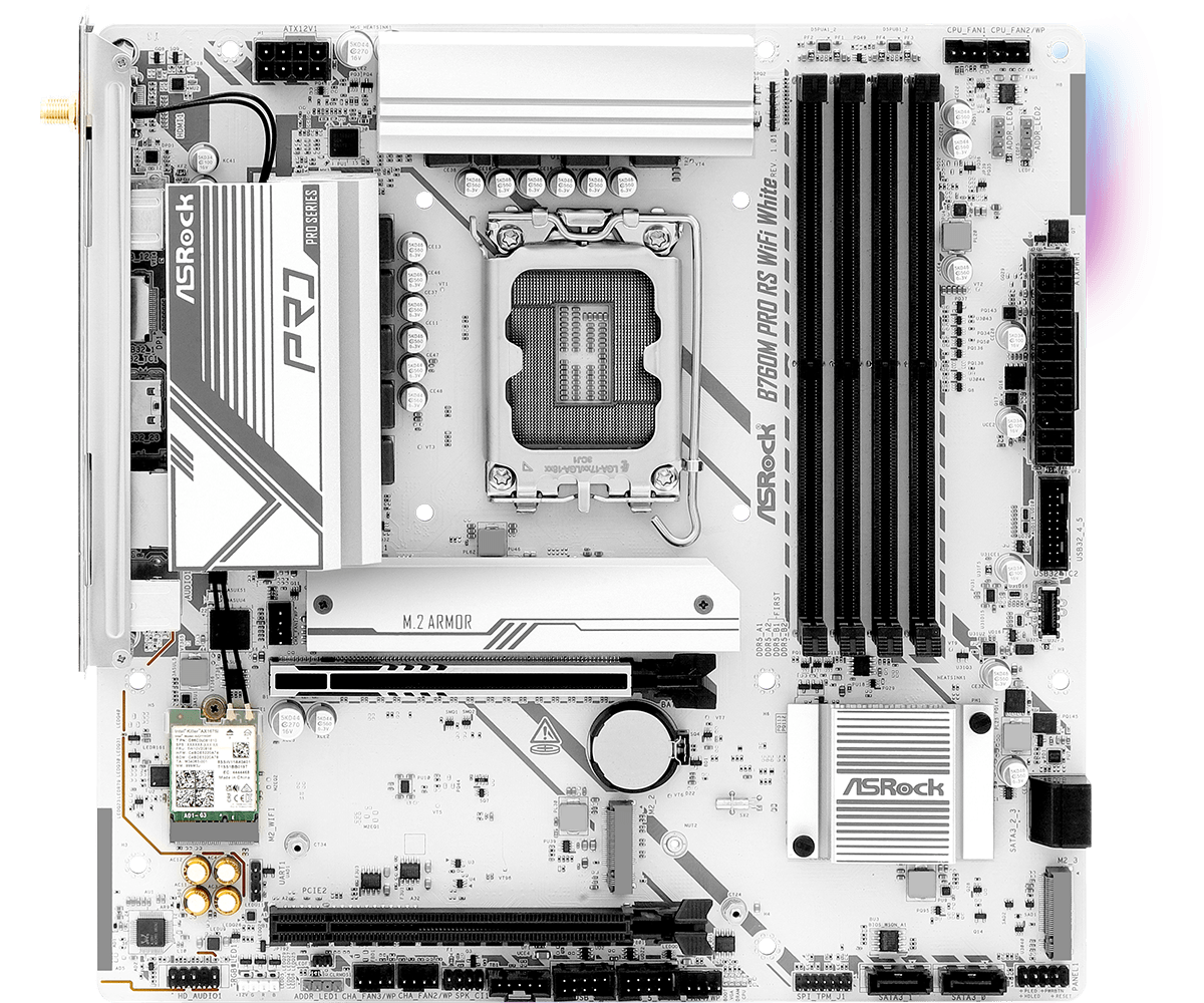 ASROCK B760M PRO RS WIFI DDR5 WHITE