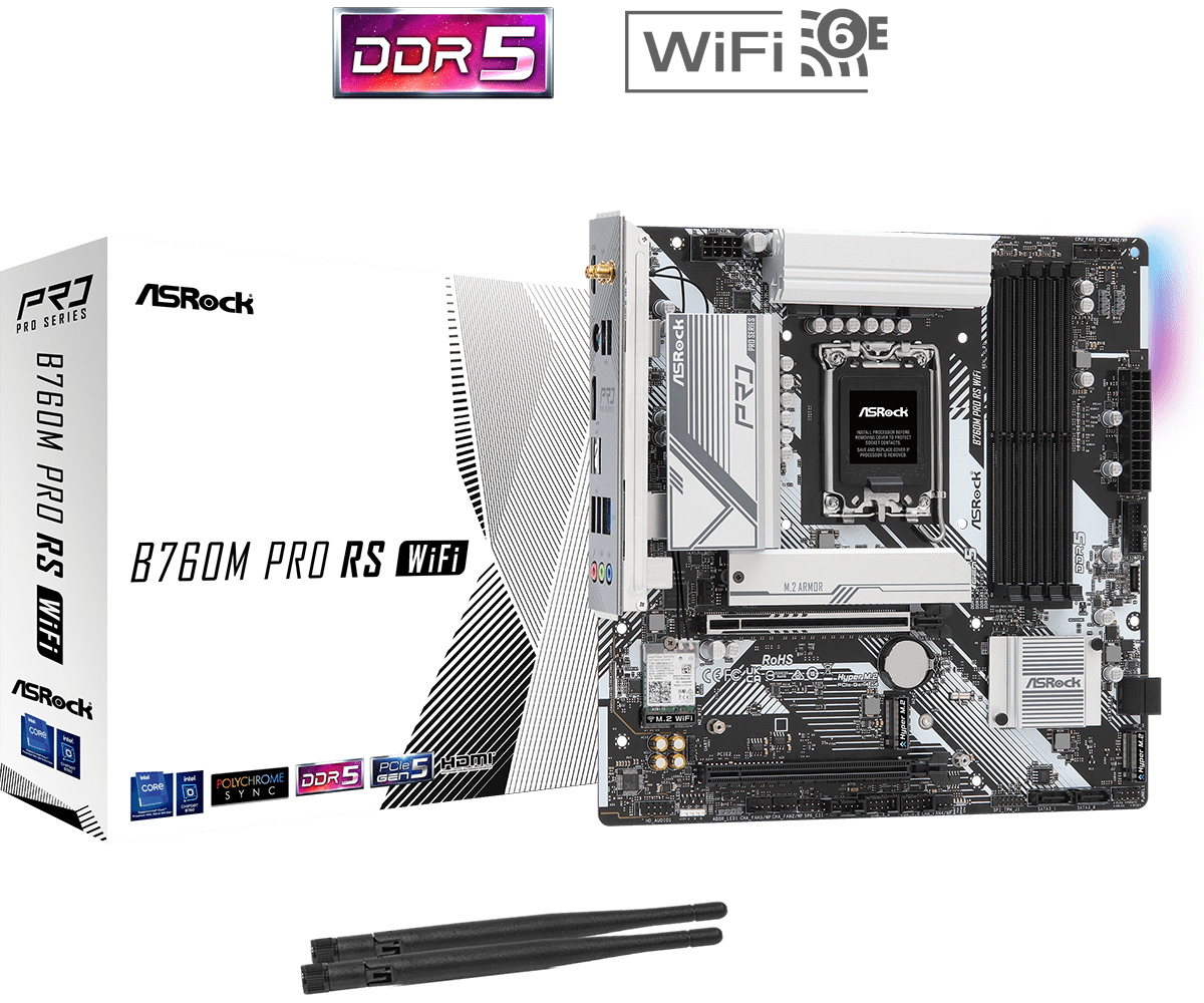 Placa Mãe ASRock B760M Pro RS WiFi