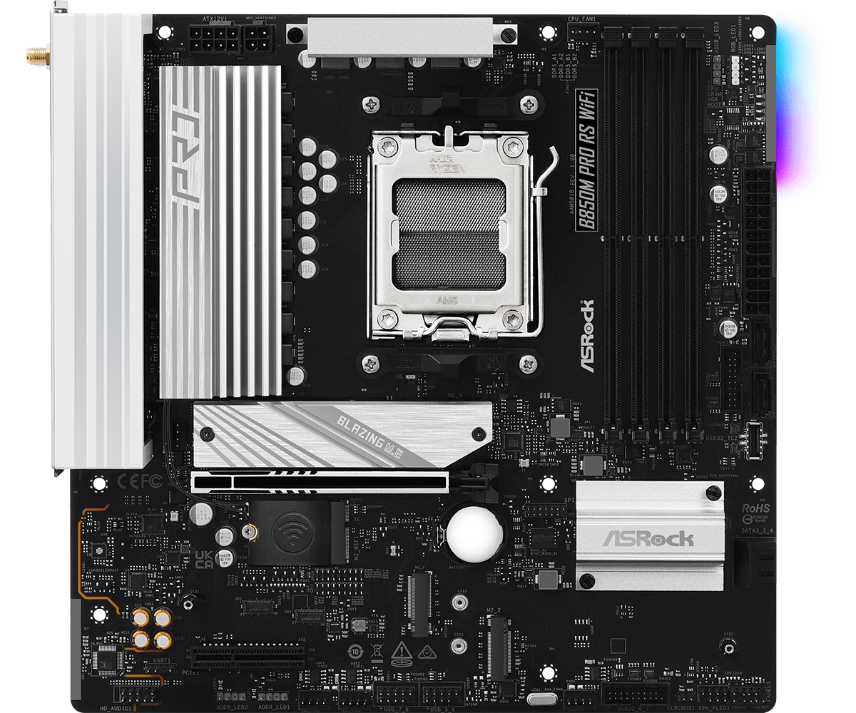 Am5 asrock b850m pro rs wifi komponento