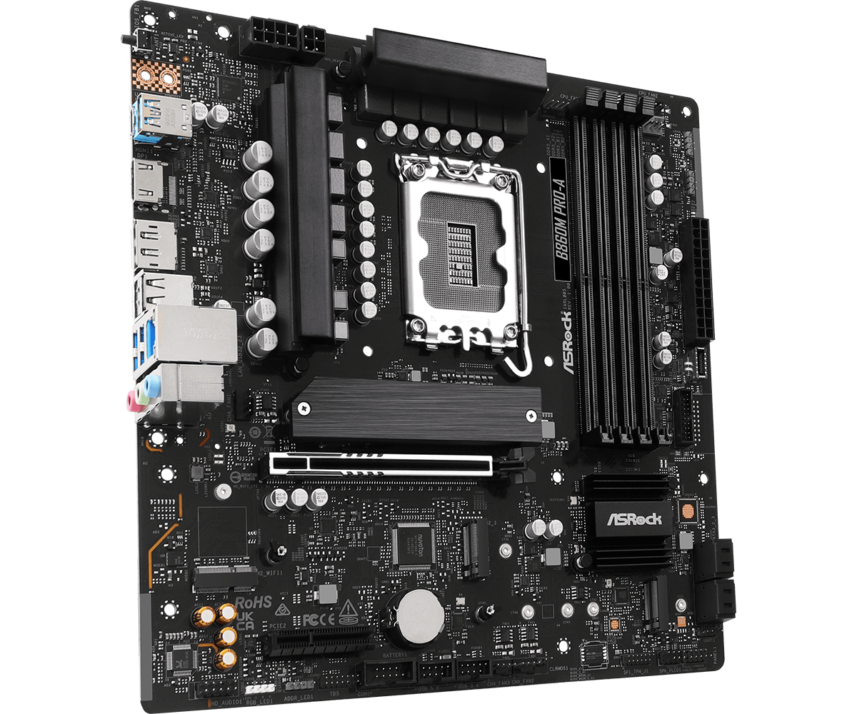 Asrock b860m pro-a pcie 5. 0 grafična reža in m. 2 priključki