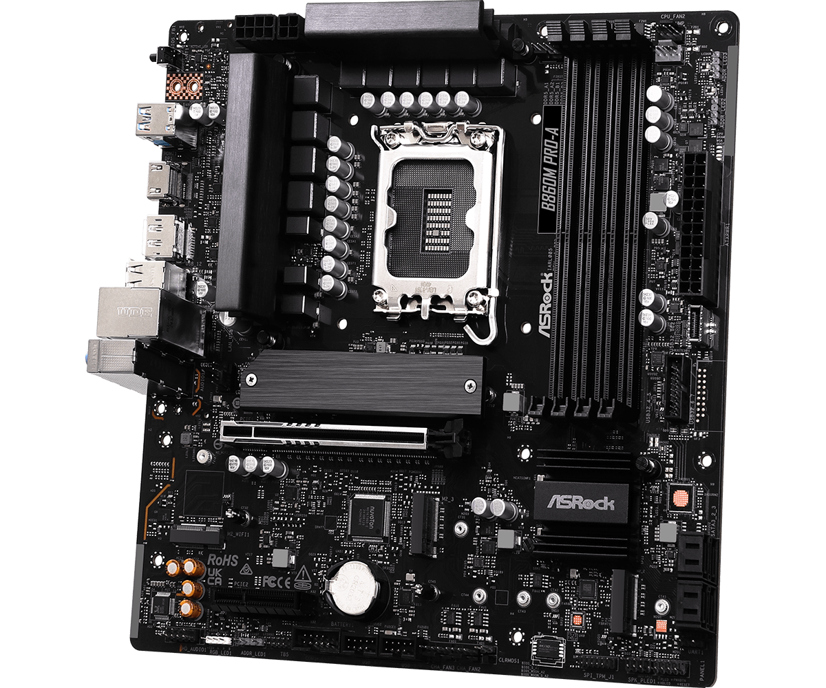 Asrock b860m pro-a usb-c 20gbps 2. 5g lan in grafični izhodi