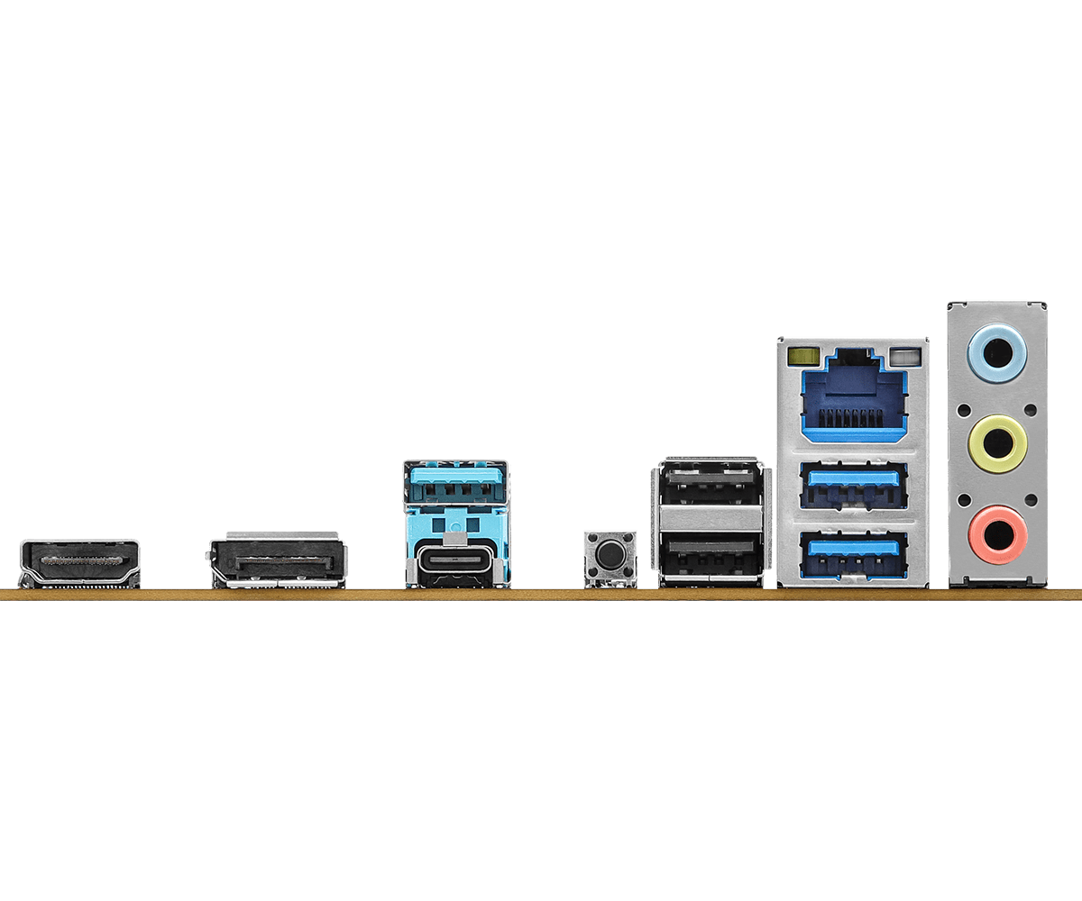 Asrock b860m-x | lga1851 intel b860 | ddr5 9066+ oc | pcie gen5 m. 2 | 2. 5g lan | micro atx matična plošča 4 Asrock b860m-x zadnji priključki hdmi displayport usb-c lan audio