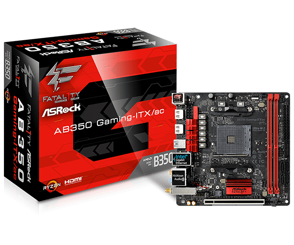 ASRock AB350 Juegos-ITX/AC Motherboard AMD B350 Zócalo AM4 DDR4 m.2 Mini-ITX 