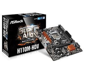 ASRock H110M-HDV i5-7500 16gb GTX1060セット ASRock H110M-HDV i5