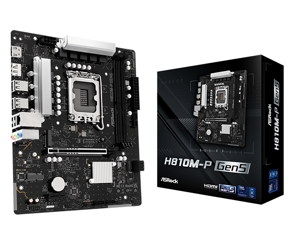 Motherboard ASRock (LGA1851) H810M-P Gen5 Intel