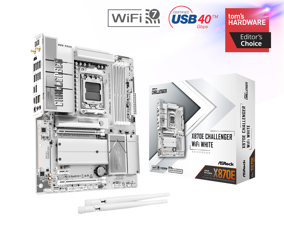 ASRock > X870E Challenger WiFi White