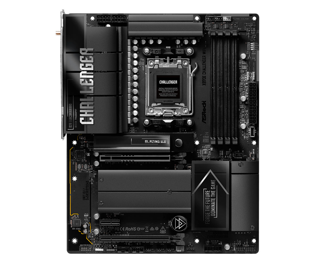 Asrock x870e challenger wifi matična plošča priključki in hladilniki