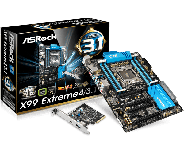 ASROCK X99 Extreme 3 Motherboard Intel X99 Lga 2011-3 ATX 4*DDR4 PS/2 USB2.0 