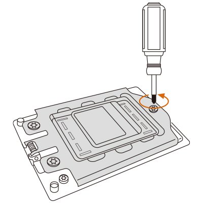 Locate the three torx screw on the CPU socket and unscrew them according to the order 3→2→1, which is printed on the socket.