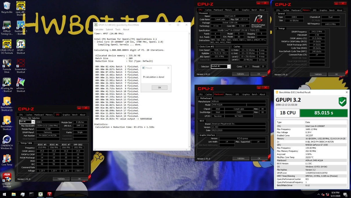 GPUPI for CPU Screenshot