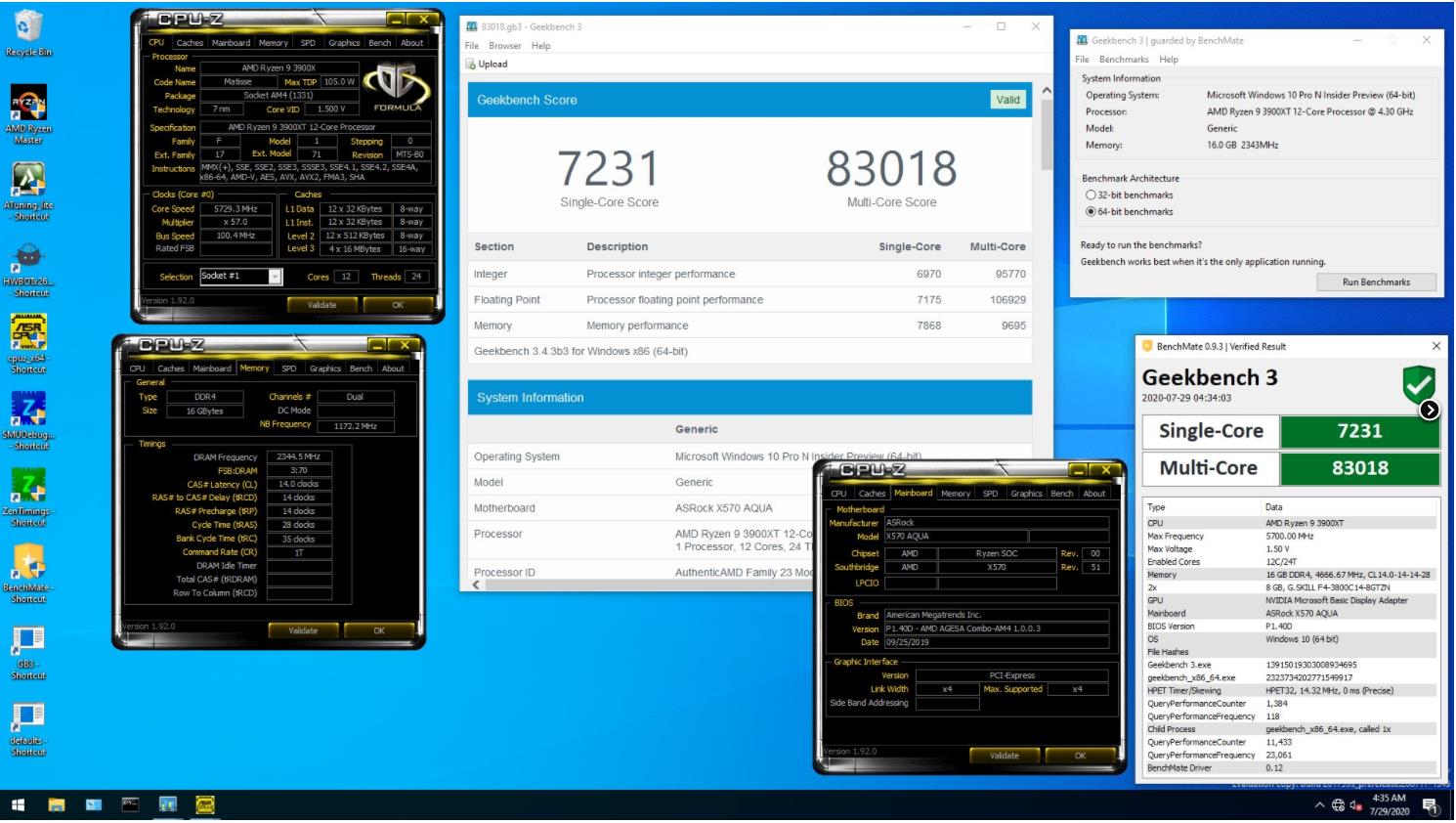 GEEKBENCH3 Screenshot
