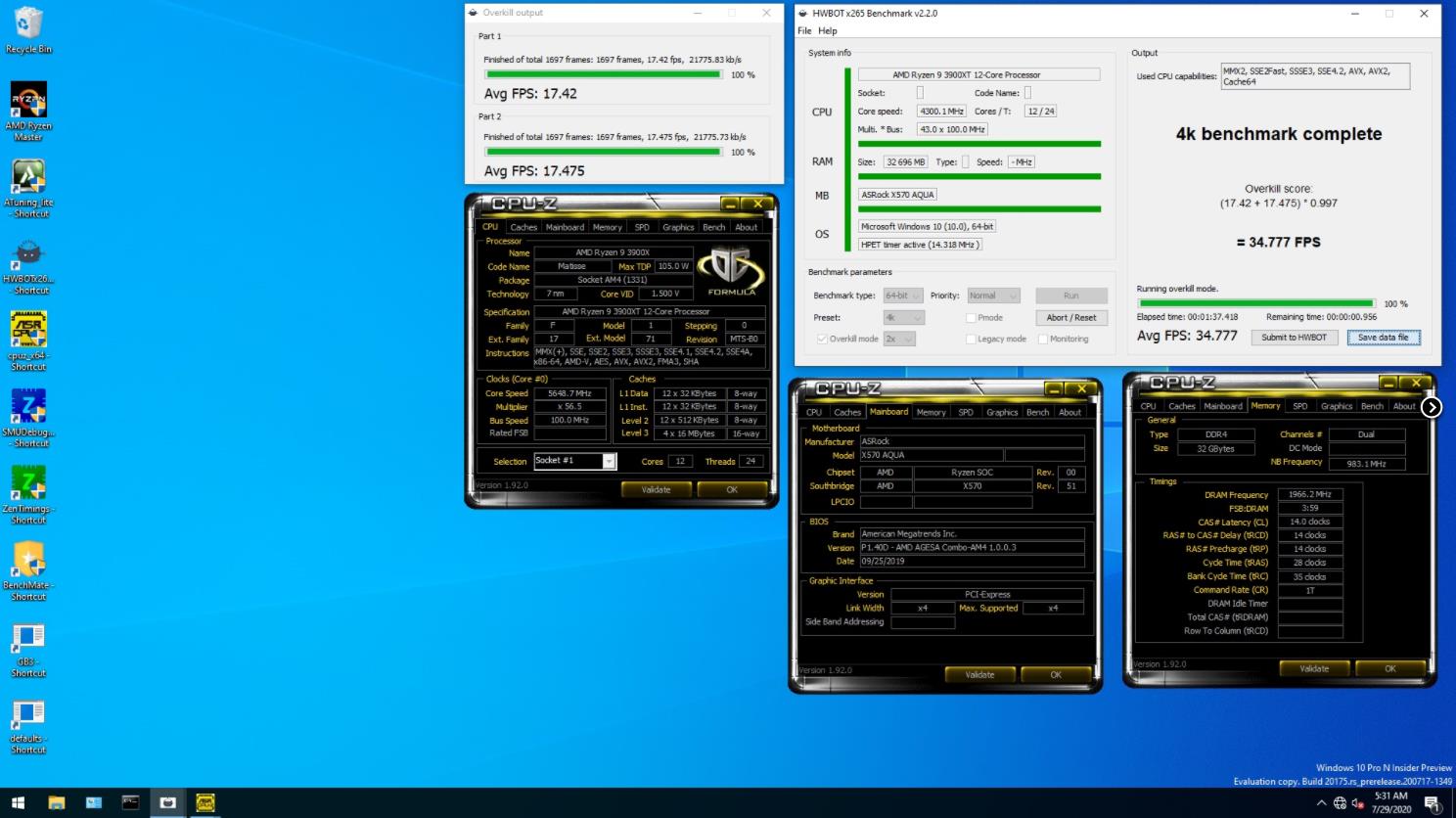 HWBOT X265 Benchmark-4K Screenshot