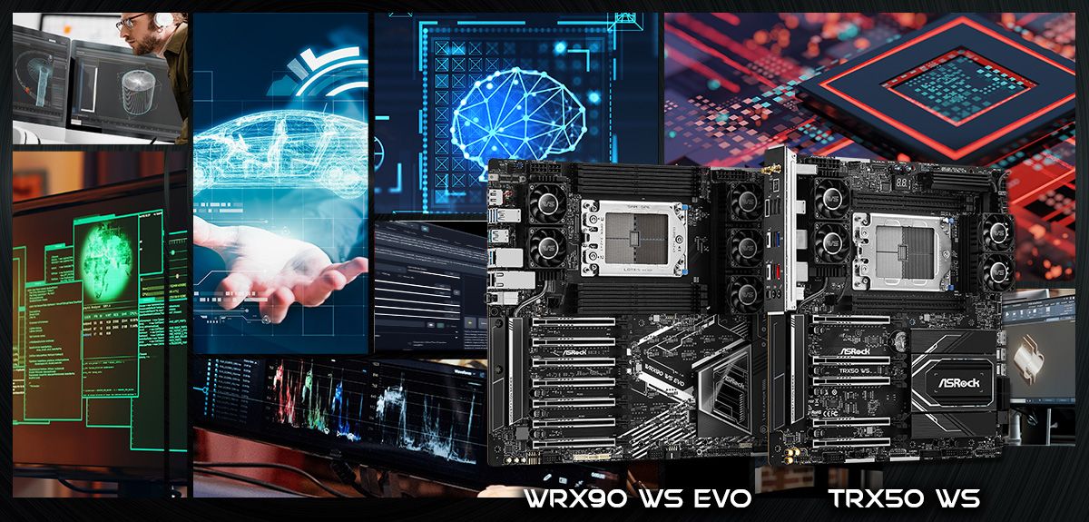 ASRock Launches New AMD WRX90 & TRX50 Motherboards to Maximize Productivity for Creators and Machine Learning