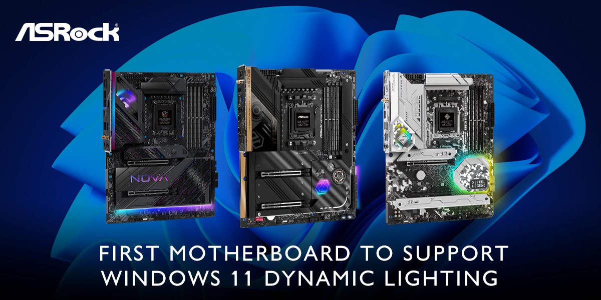 ASRock Motherboard First to Support Microsoft<sup>®</sup> Dynamic Lighting for Native Control across the Window OS and Apps