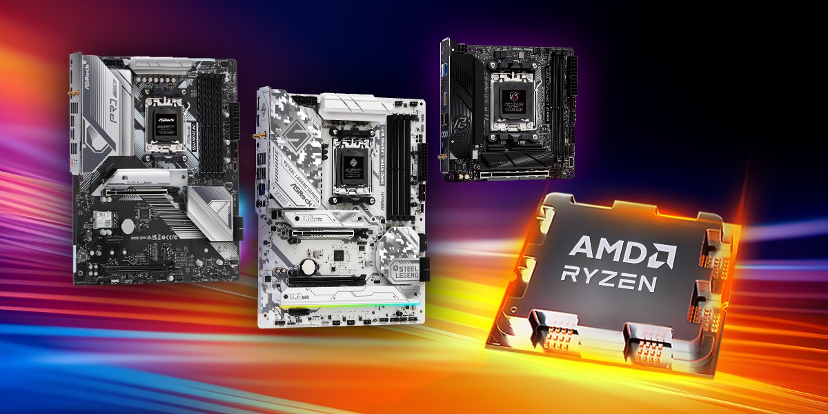 ASRock AM5 motherboards ready to support AMD Ryzen™ 8000 Series Processors