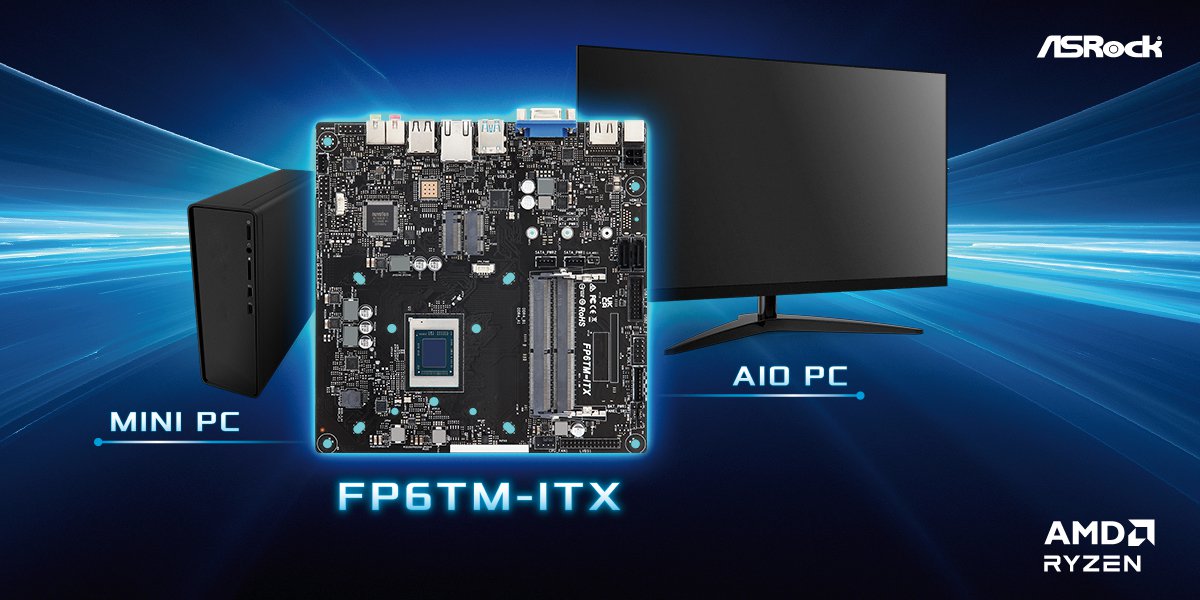 ASRock Launches AMD FP6 Series Thin Mini-ITX Motherboard