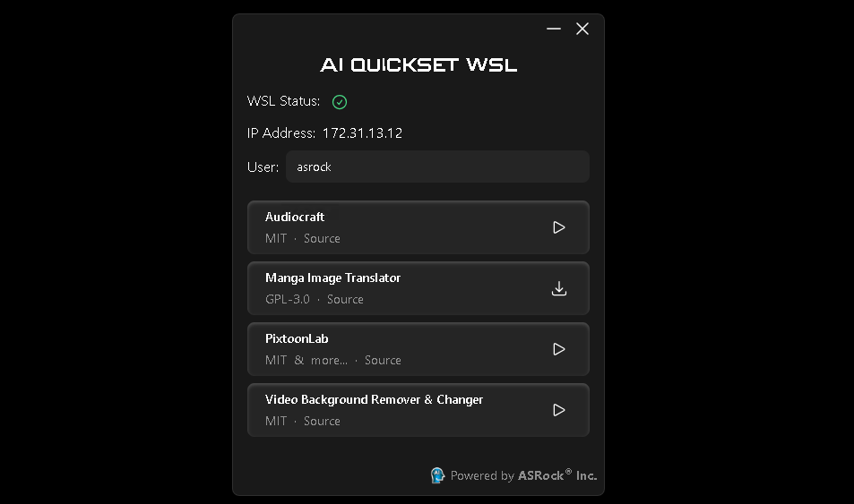 ASRock Announces AI QuickSet WSL Run Linux AI Apps on Windows