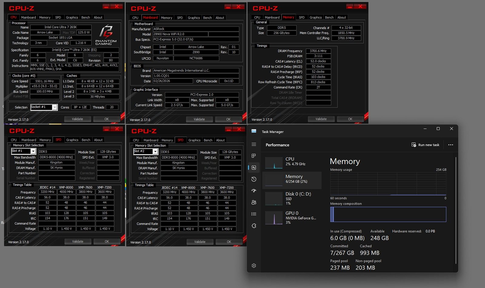 Achieves 256GB DDR5-7400 MT/s High-Speed Performance