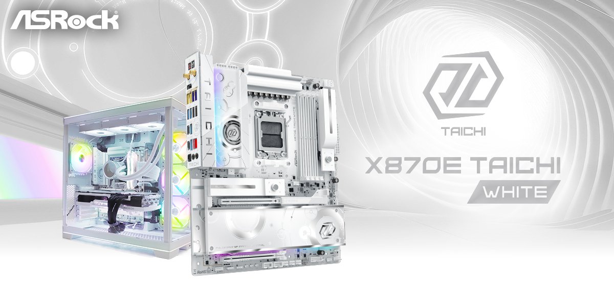 Exceed the Infinite with New ASRock X870E Taichi White Motherboard