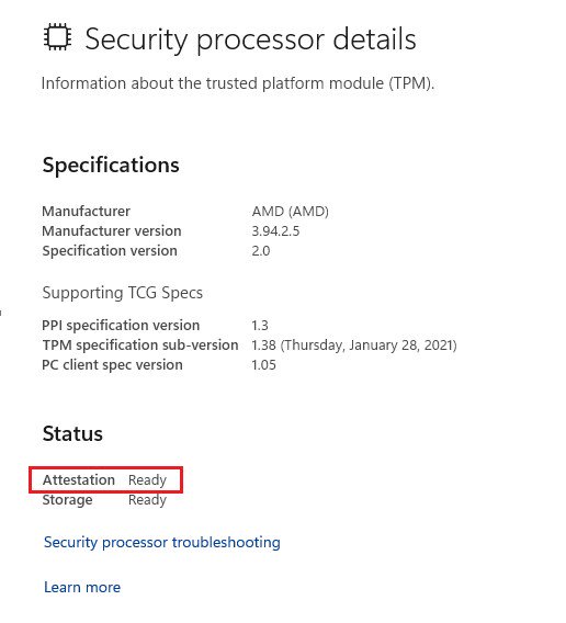 Type windowsdefender://securityprocessor and press OK